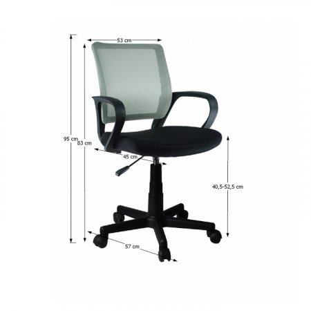 Kancelářská židle ADRA - šedá