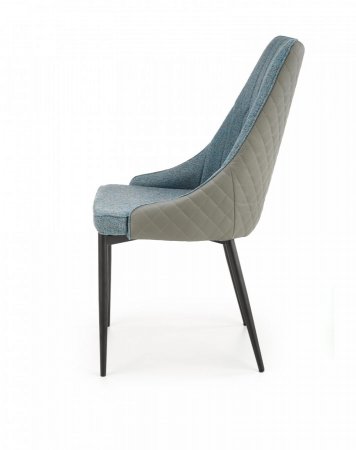 Jídelní židle K448 - šedá/světle modrá