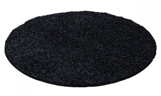 Kruhový koberec Dream Shaggy 4000 – černá 120x120 (průměr) kruh