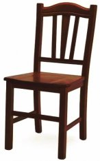 Dřevěná židle Silvana masiv - tmavě hnědá