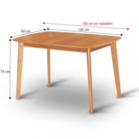 Jídelní stůl CHAN - medový dub - II. jakost