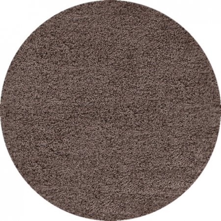 Kruhový koberec Dream Shaggy 4000 – hnědá 80x80 (průměr) kruh