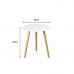 Příruční stolek PAMINO - bílá / přírodní