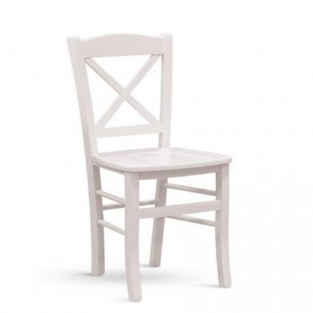 Dřevěná židle Clayton - masiv bílá