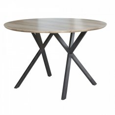 Jídelní stůl AKTON - dub šedý/černá