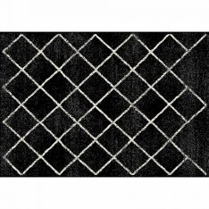 Koberec MATES TYP 1 57x90 cm - černá/bílá/vzor