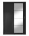 Šatní skříň 04 ARTI 150 černá zrcadlo
