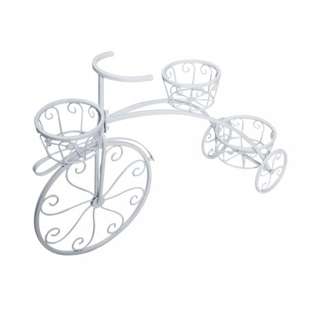 RETRO květináč ve tvaru kola PAVAR - bílá