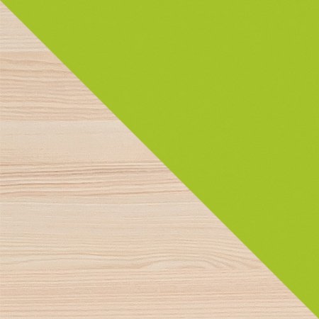 Rohová šatní skříň LIMO L14 – zelená