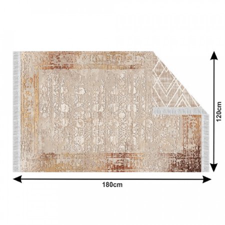 Oboustranný koberec NESRIN 120x180 cm - béžová/vzor