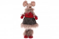 Myška v sukni, stojící, textilní dekorace ZM1345