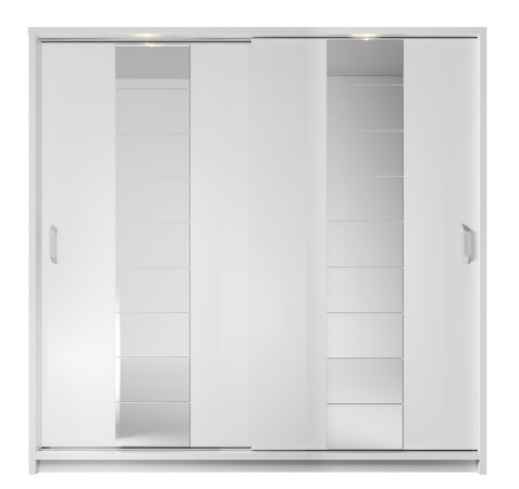 Šatní skříň 14 ARTI 220 zrcadlo bílá