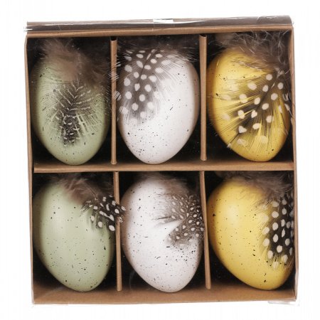 Vajíčka plastová v krabičce(6 kusů) VEL7002 YEL