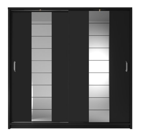 Šatní skříň 14 ARTI 220 zrcadlo černá