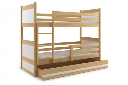 Patrová postel Riky borovice/bílá