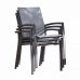 Zahradní stohovatelná židle TELMA - šedá / černá