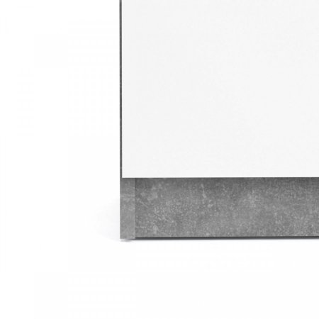 Komoda Simplicity 232 beton/bílý lesk
