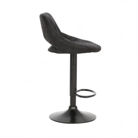 Barová židle LORASA - černá látka s efektem broušené kůže