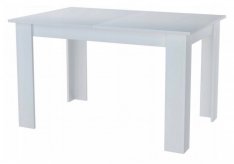 Jídelní stůl rozkládací MANGA 120(170)x80 bílá - II.jakost