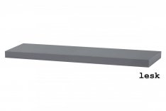 Nástěnná polička 120cm P-002 GREY - šedá