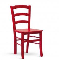 Dřevěná židle Paysane COLOR - masiv rosso