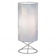 Stolní lampa AVAM - kov/šedé textilní stínítko