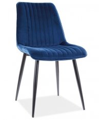 Jídelní židle PIKI modrá/černá mat