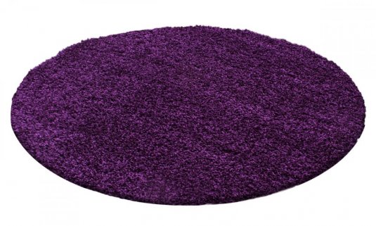 Kusový koberec Life Shaggy 1500 lila kruh 80x80 (průměr) kruh