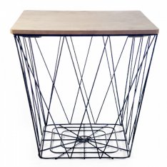Příruční stolek AZURO, přírodní/černá - II.jakost