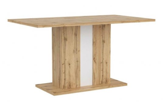Jídelní stůl CASTRO – dub wotan/bílá
