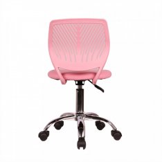 Dětská otočná židle SELVA, růžová/chrom