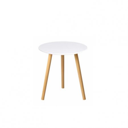 Příruční stolek PAMINO - bílá / přírodní