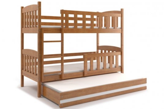 Patrová postel s přistýlkou Kuba borovice
