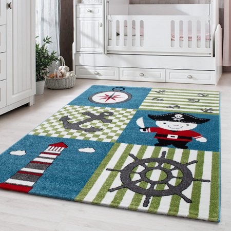 Dětský kusový koberec Kids 450 zelená, modrá 160x230 cm