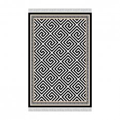 Koberec MOTIVE, 80x150 - černo-bílý vzor