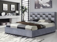 Manželská postel ANNABEL 160x200 cm - šedá