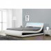 Manželská postel MANILA NEW s RGB LED osvětlením, 183x200 cm - bílá/černá